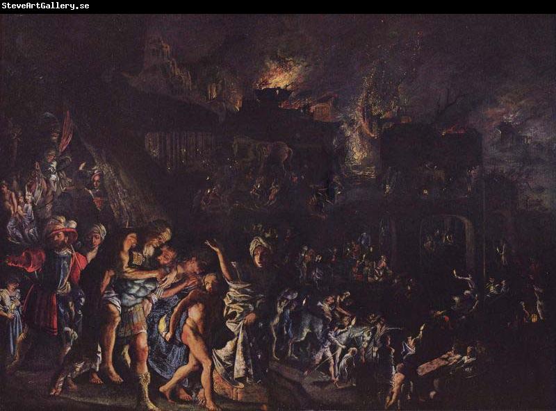 Adam Elsheimer The burning of Troy